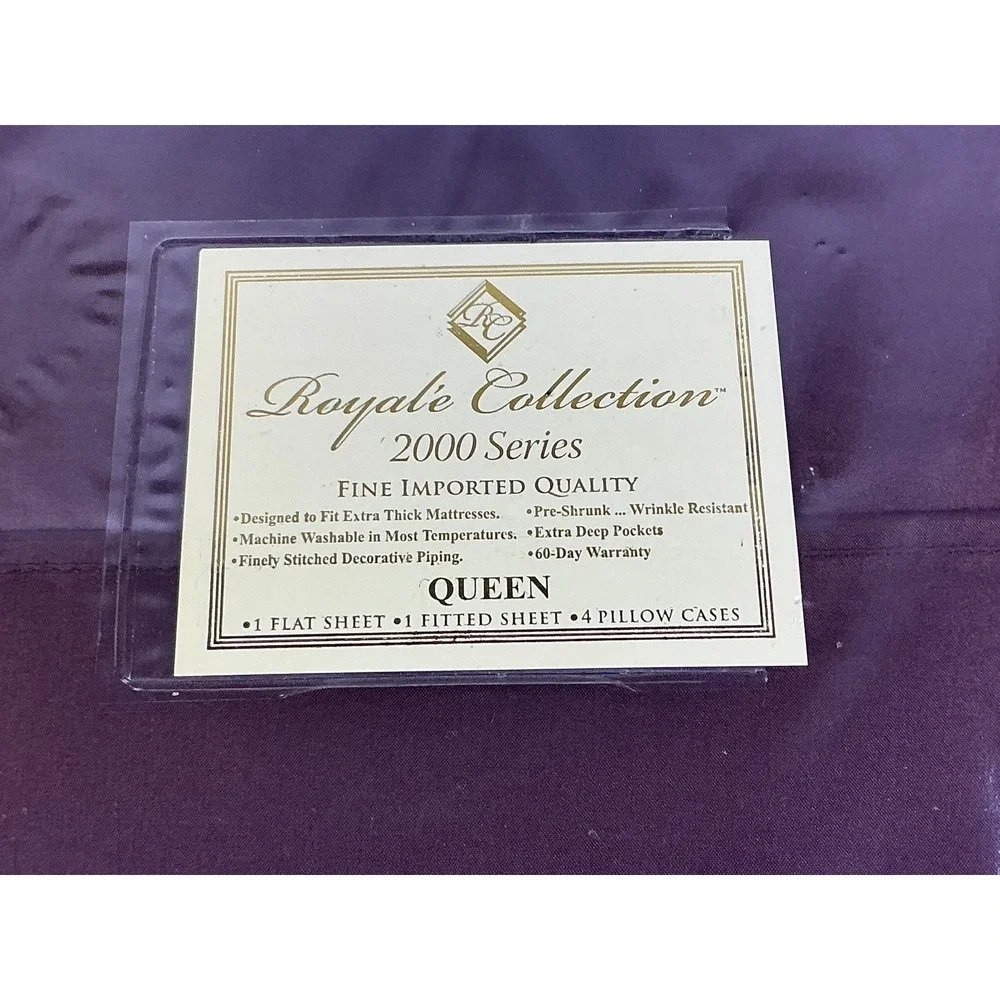Vintage Royale Collection 2000‎ Series Queen Sheet Set Brown 400 TC 6 Pc NOS